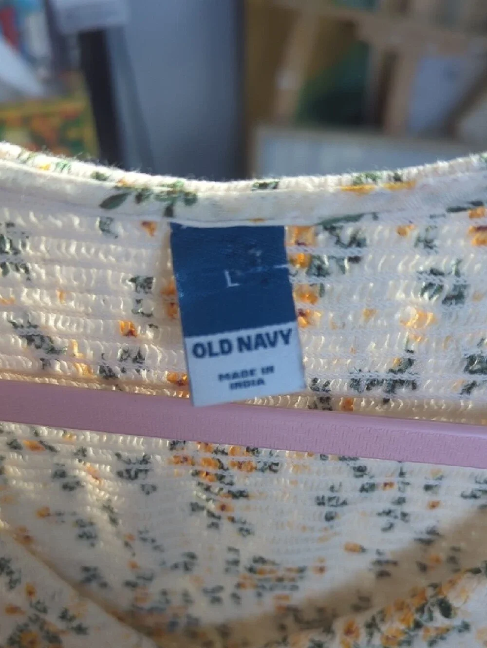 Old Navy Cream Maxi Dress with Yellow Floral Print - Picture 2 of 2